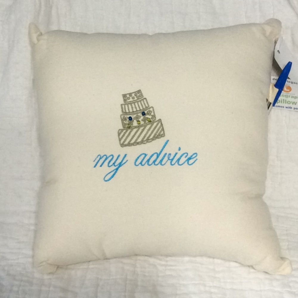 Wedding autograph pillow 12x12. H5
